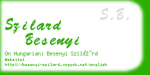 szilard besenyi business card
